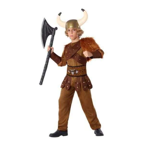 Kostume til børn Brun Viking mand (5 Dele) - 5-6 år