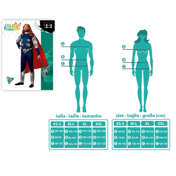 Aikuisten asut Trueno Supersankari - XL