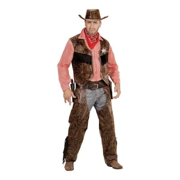 Cowboy Pistolero Kostym - WIDMANN - Man - Flerfärgad - Brun - Storlek L
