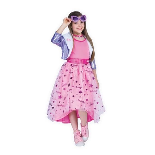 Barbie Diva Princess förklädd klänning - CIAO - Storlek 8-10 år - Röd - Rosa - Barn