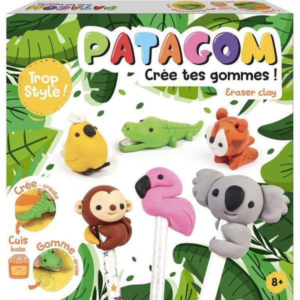 Patagom Skapa din suddgummilåda - Vilda djur - Graine Creative