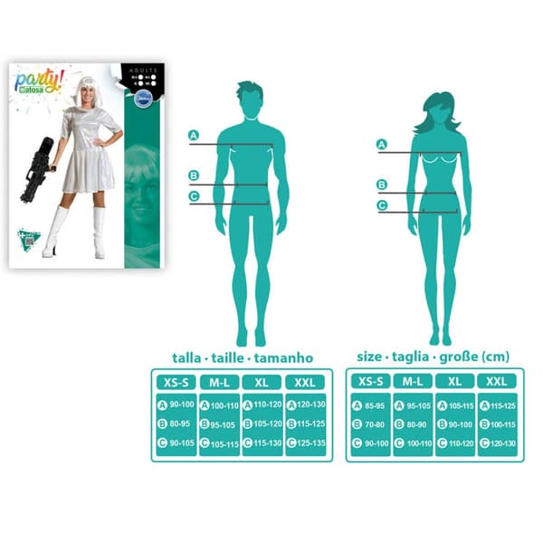 Maskeraddräkt vuxna Vit - XL