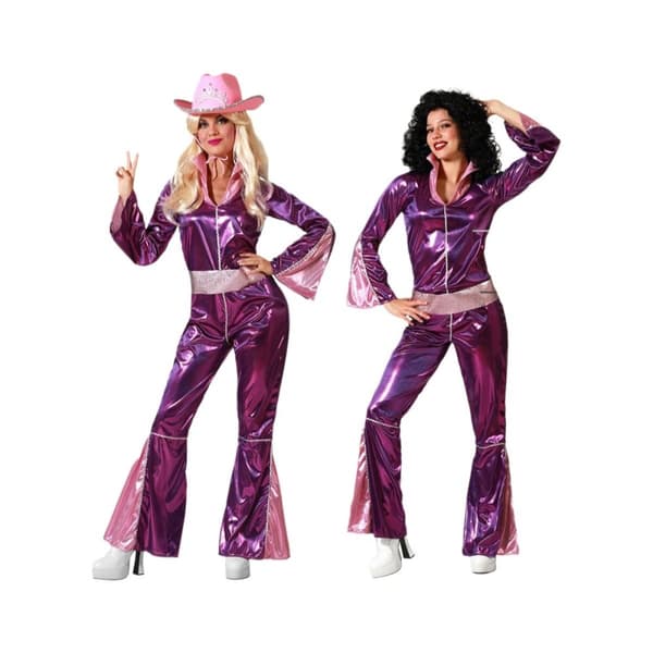 Aikuisten asut Fuksia Disco - M/L