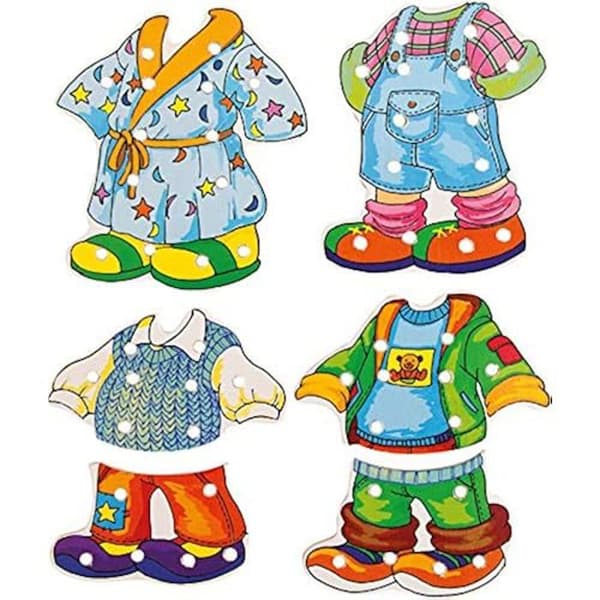 Woodyland didaktiska leksaker Utklädnad pojke Set (10 delar)