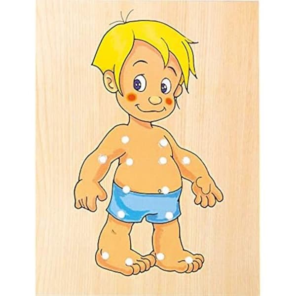 Woodyland didaktiska leksaker Utklädnad pojke Set (10 delar)