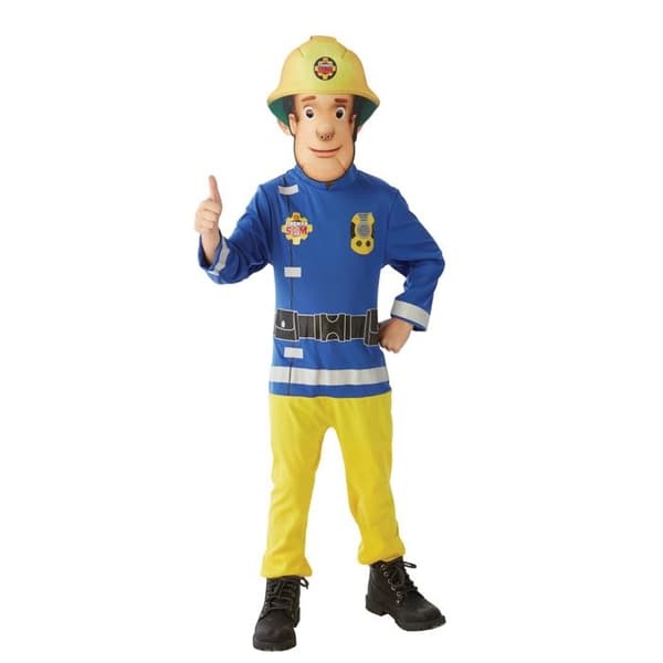 Brandman Sam kostym - RUBIES - Pojke 2/3 år gammal - Tryckt dräkt med filtmask