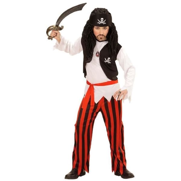 Piratkostym barn - WIDMANN - 4 delar - Vit/Mångfärgad - 4 år och uppåt