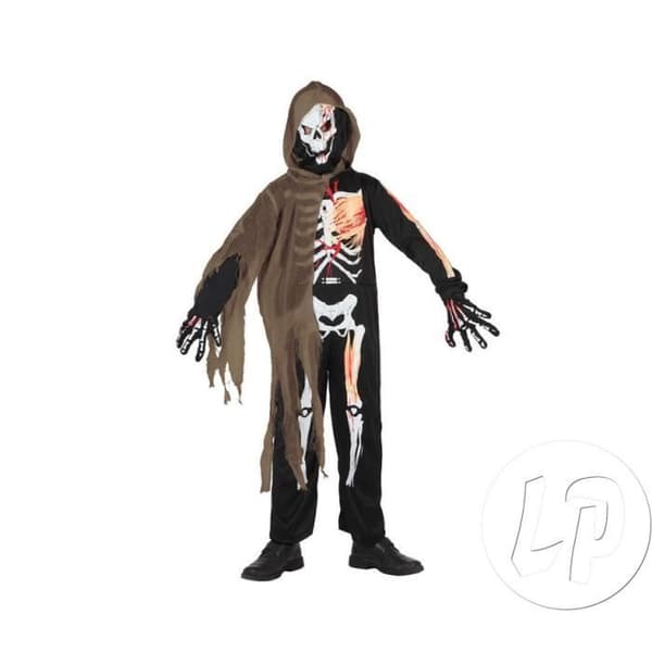 Barndräkt med beslöjad skelett - Halloween - Storlek 5-6 år - Märke