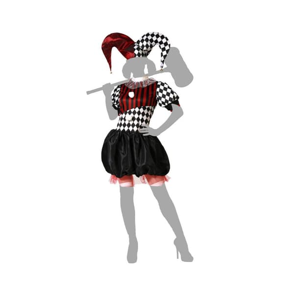 Maskeraddräkt vuxna Harlekinfigur XS/S