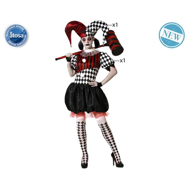 Maskeraddräkt vuxna Harlekinfigur XS/S