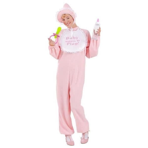 Jätte rosa babyset (blöja+napp+gigantisk säkerhetsnål)