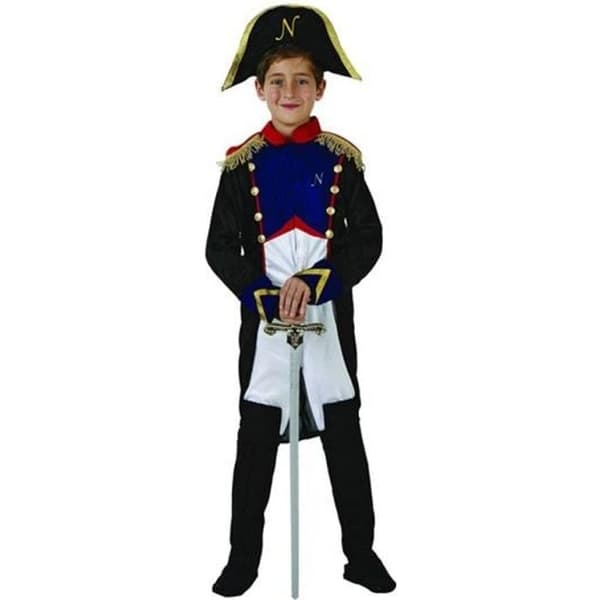 Napoleonkostym för pojkar 5/6 år - ATOSA - Kostym med tunika, byxor, tricorn och svarta over-boots