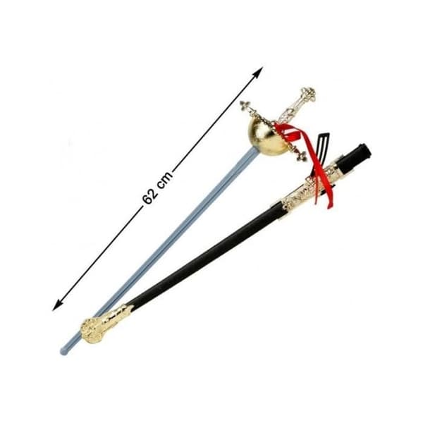 Musketörsvärd - ATOSA - 69 cm - Plast - Svart - Vuxen