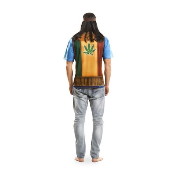 T-shirt utklädnad - MAMMA - T-shirt hippie kostym - Flerfärgad - Gul - Vuxen Man