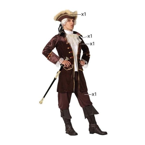 Elegant piratkaptensdräkt för män