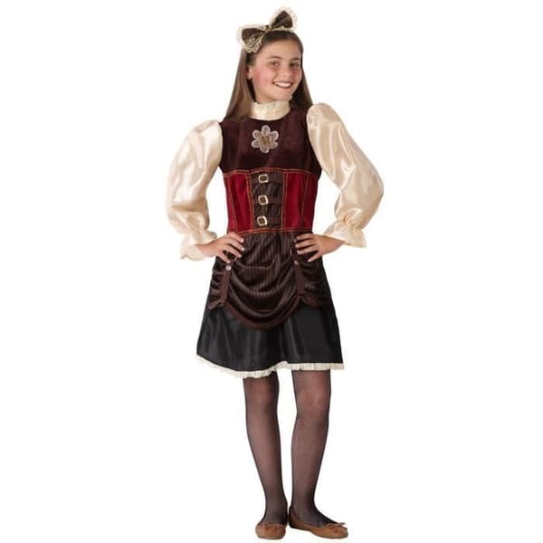 Brun Steampunk-dräkt för tjejer - ANGEL TOMAS, SA - 3 år - Medeltida marknader och festivaler