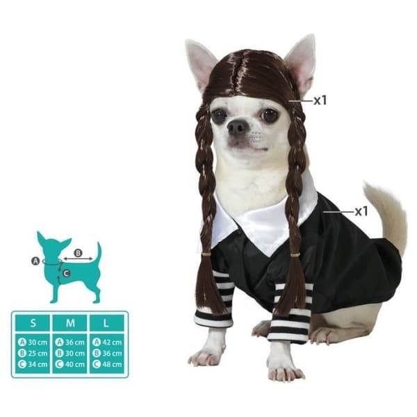 Gothisk Kostym för Hund - ATOSA - Onsdag Adams - Svart - Halloween - Unisex