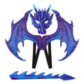 Miniatyrbild 1 av 2: Drakvinge Svansmaskset, Metallmaterial, Perfekt för Halloween, Bekväm Passform,RP730-2