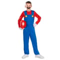 Miniatyrbild 4 av 5: Mario Bros Boy Costume - Super Mario - Komplett kostym med mustasch och keps - Brand GIFT TOWER
