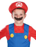 Miniatyrbild 5 av 5: Mario Bros Boy Costume - Super Mario - Komplett kostym med mustasch och keps - Brand GIFT TOWER