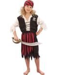 Miniatyrbilde 2 av 2: Jentes svarte og røde corsair piratkostyme