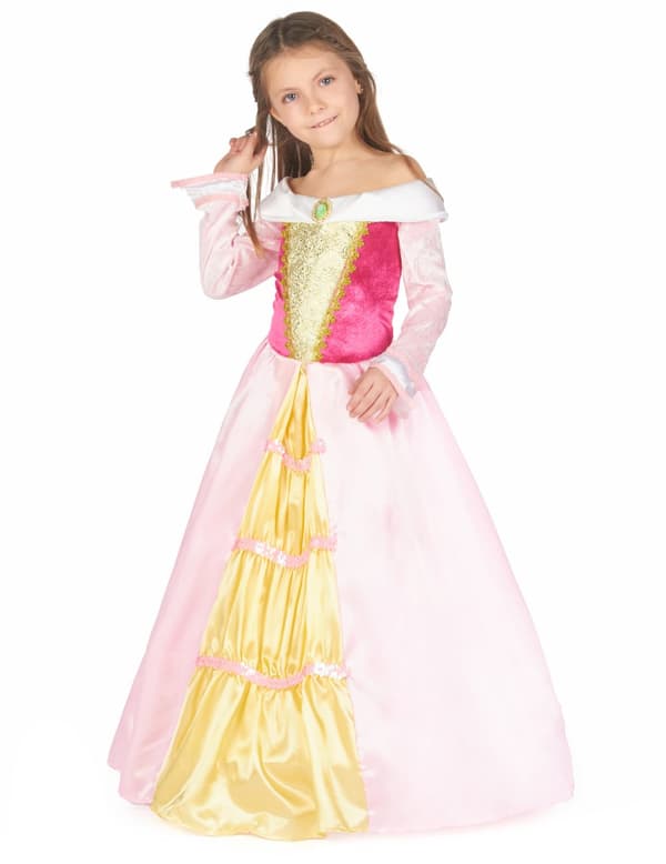 Jenter sateng kjole prinsesse kostyme