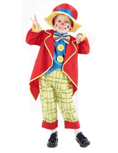 Gutte fargerik klovnedrakt. Size-XS 3-4 years (92-104 cm)