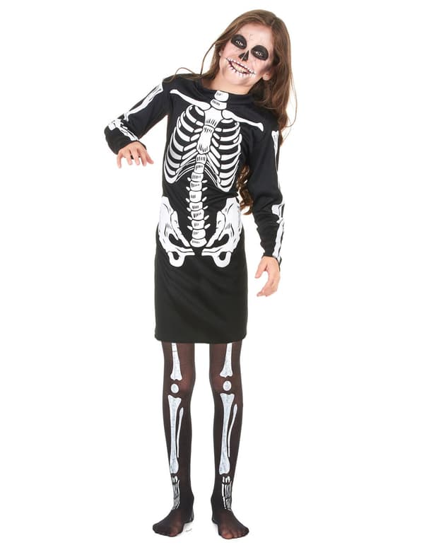 Halloween Skjelett jente kostyme