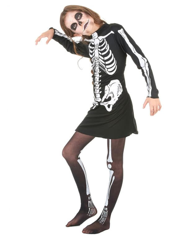 Halloween Skjelett jente kostyme