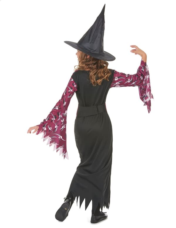 Halloween jente hekse kostyme med hatt