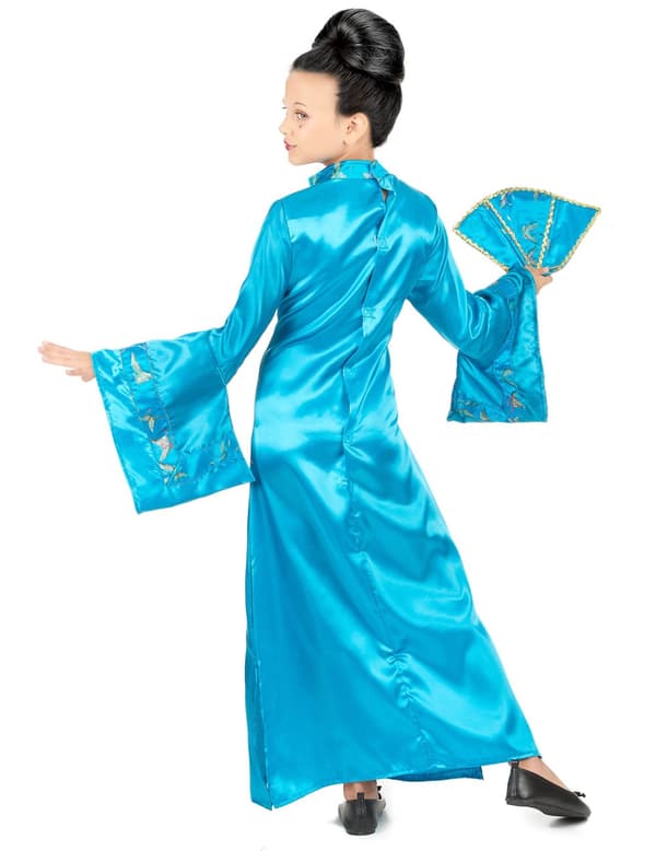 Sininen geishan naamiaisasu lapselle. Size-3-5 years (110cm)