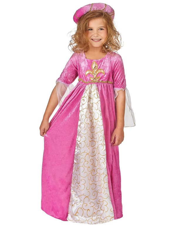 Kostume prinsesse middelalder til piger L 10-12 years (130-140 cm)