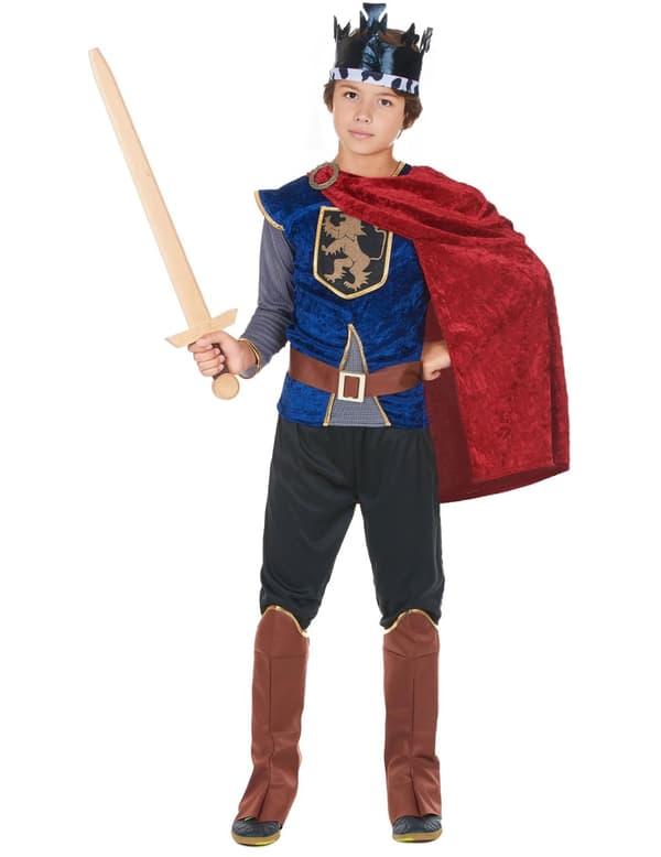 Guttedrakt med fløyelseffekt fra middelalderen L 10-12 years (130-140 cm)