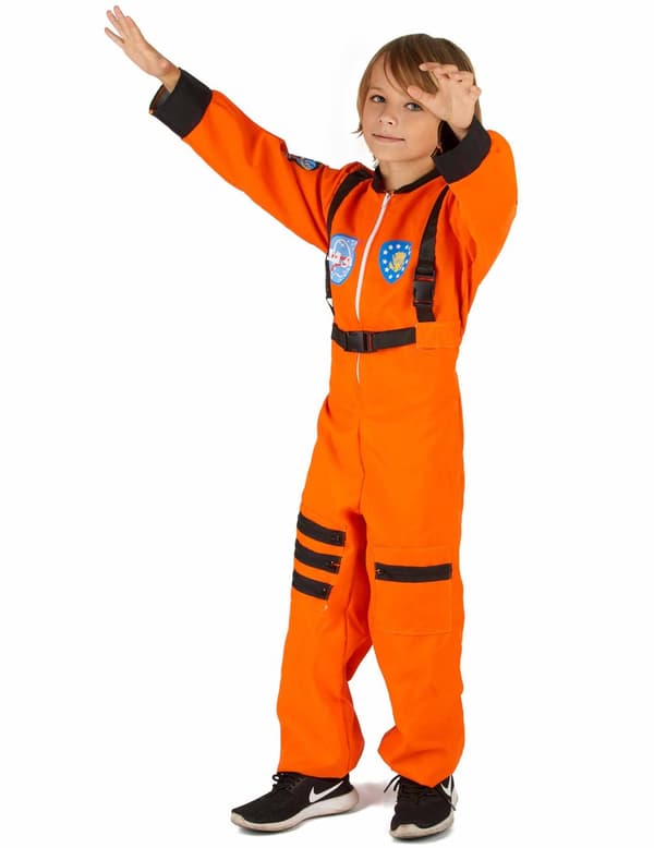 Orange astronautdragt til børn