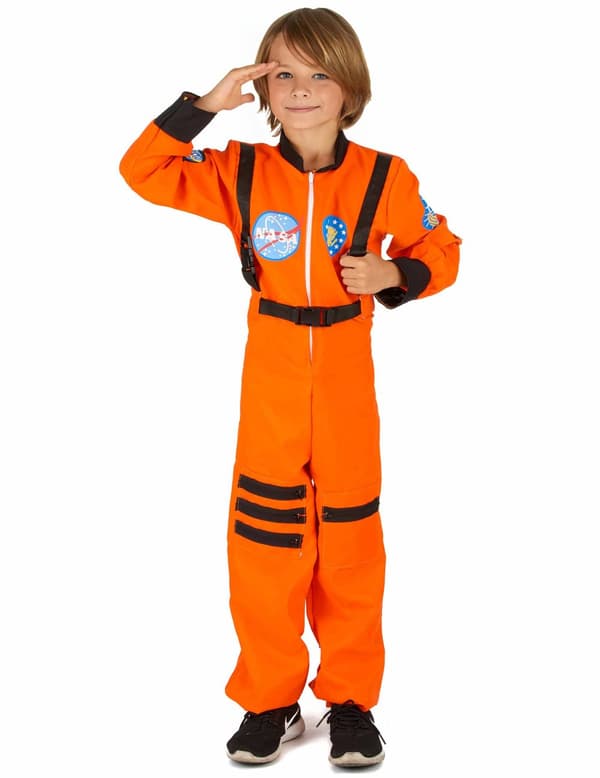 Orange astronautdragt til børn
