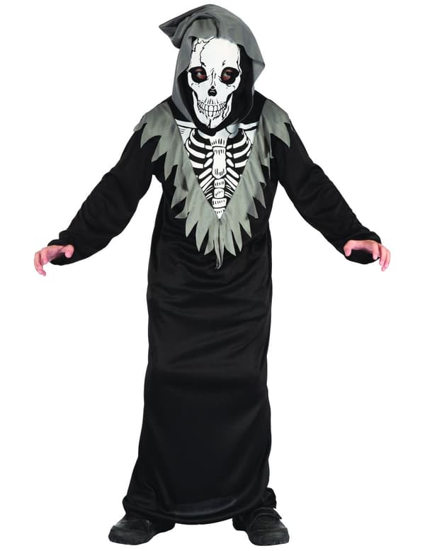 Kostume skelet manden med leen til drenge