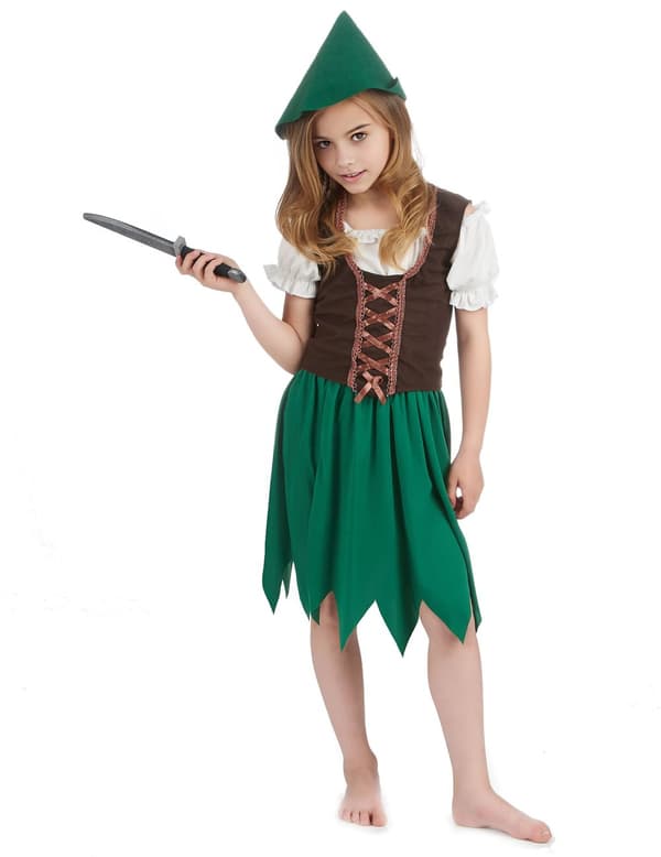 Flicka från skogen dräkt M 7-9 years (120-130 cm)