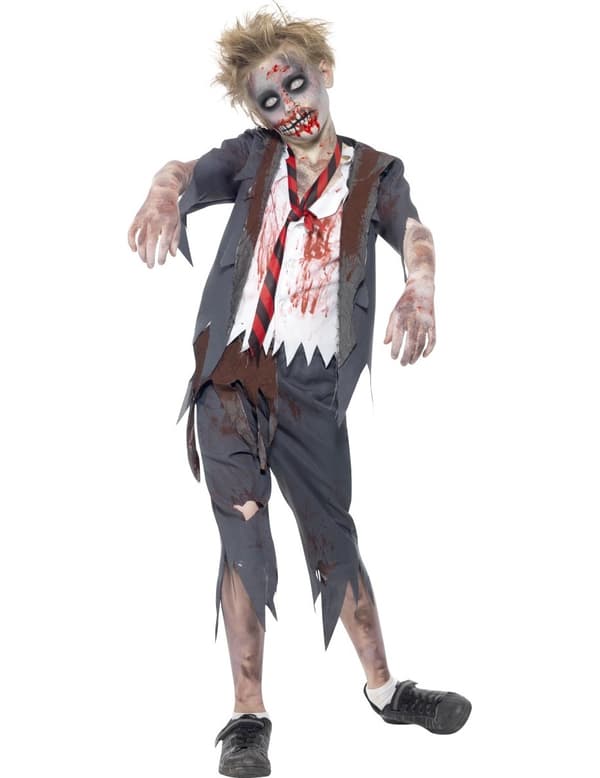 Halloween skolegutt gutt Zombie kostyme