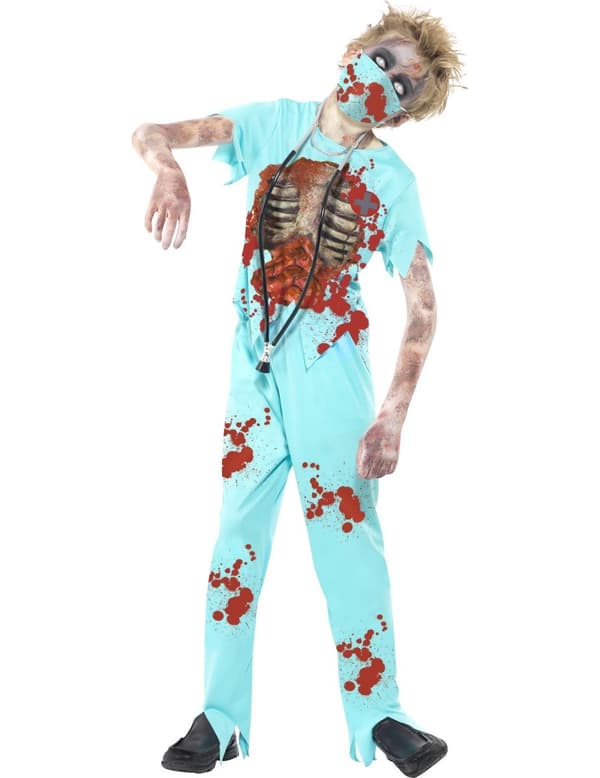 Kostume zombie doktor til børn Halloween