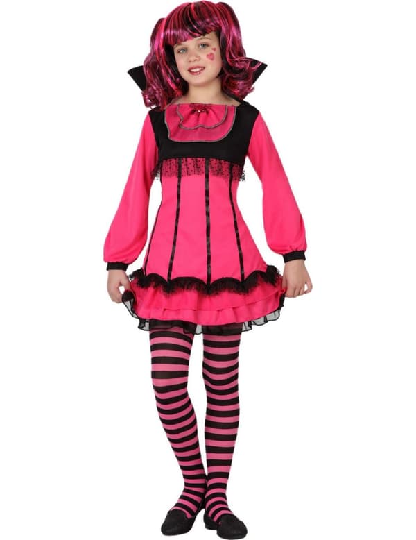 Jentes rosa vampyrkostyme