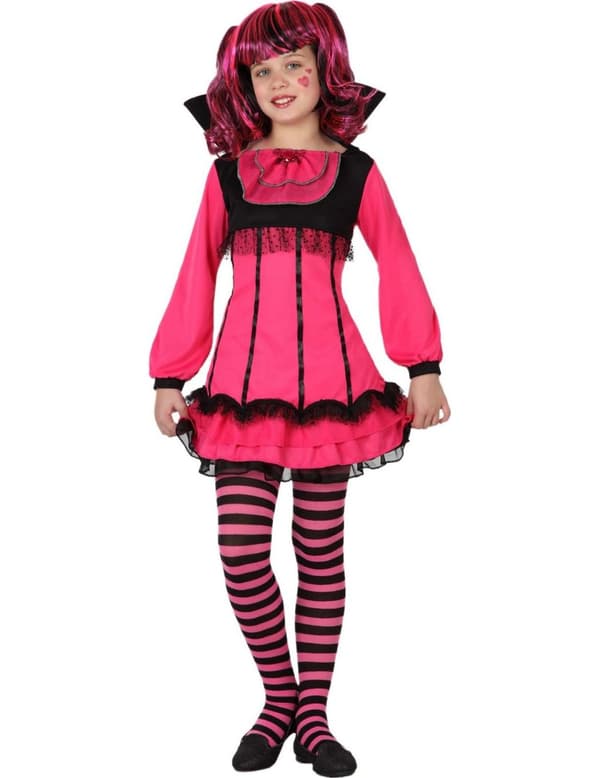 Jentes rosa vampyrkostyme 3-4 years (98-115 cm)