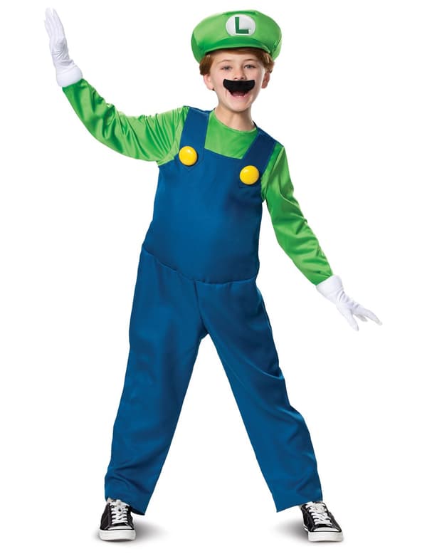 Luigi™ Deluxe barnekostyme 7 - 8 years (124 - 136 cm)