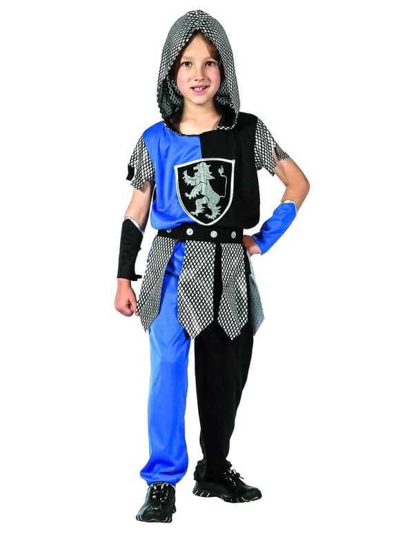 Sininen ritarin naamiaisasu lapsille M 7-9 years (120-130 cm)