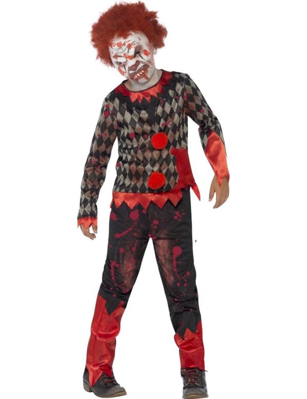 Udklædningsdragt zombieklovn Halloween Barn