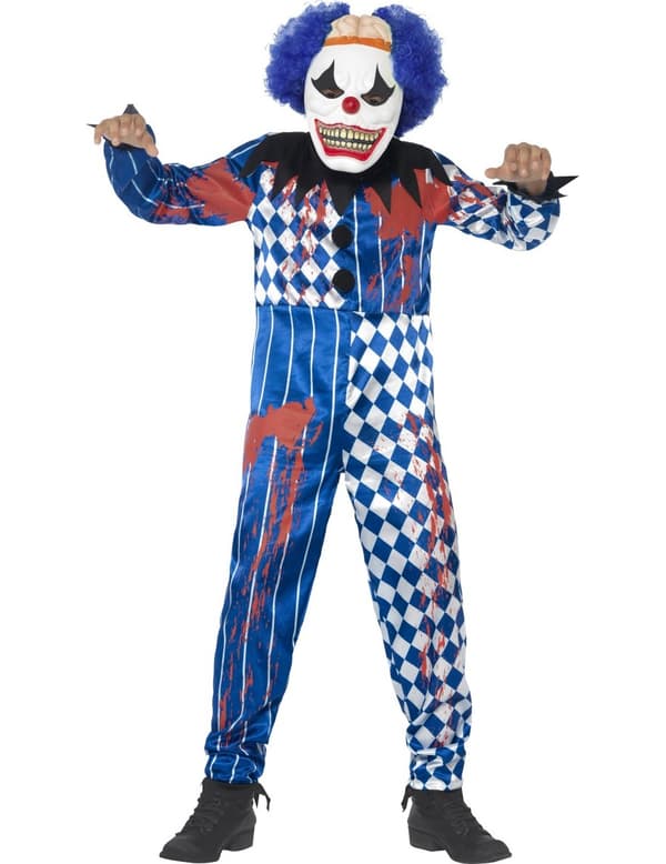 Barn Halloween Harlekin klovnekostyme