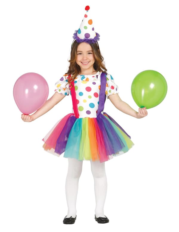 Polka Dot klovnekostyme og jentetutu