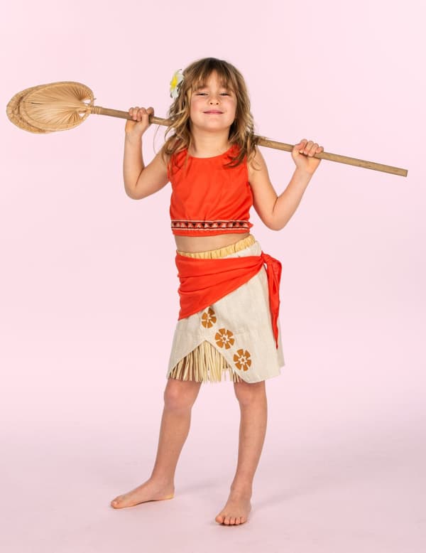 Jentes Hawaiian Coral Costume
