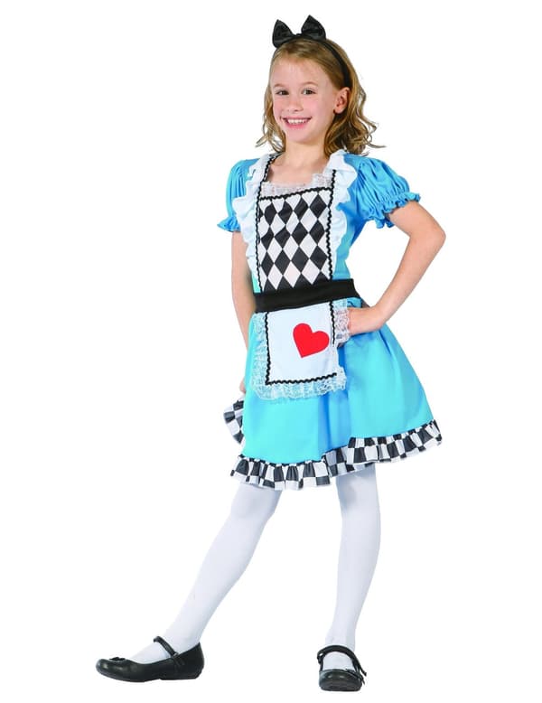 Jentens Alice Heart-kostyme