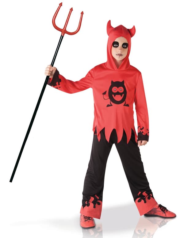 Djävul med monster på magen - Halloweenkostym för barn