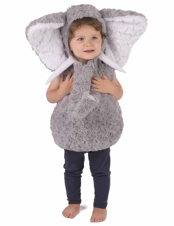 Grå elefantkostyme for barn 3-4 years (98-104cm)